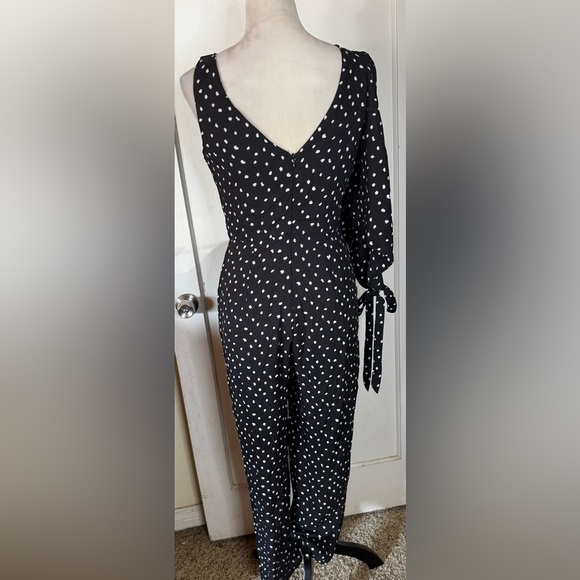 Lulus Aislinn Black Jumpsuit One Shoulder Sleeveless Romper asymmetrical - Picture 7 of 16